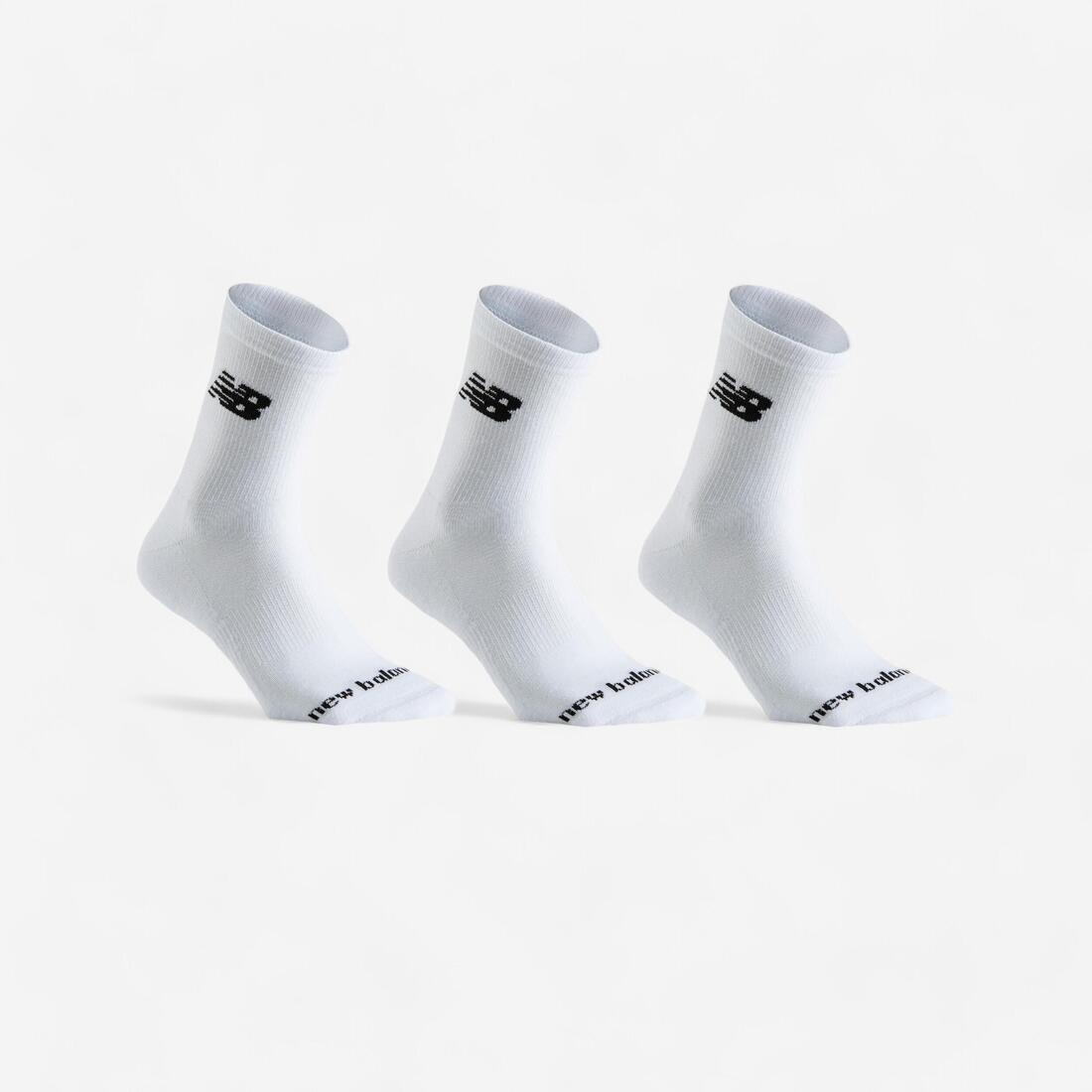 Chaussettes de sport hautes lot de 3, blanc