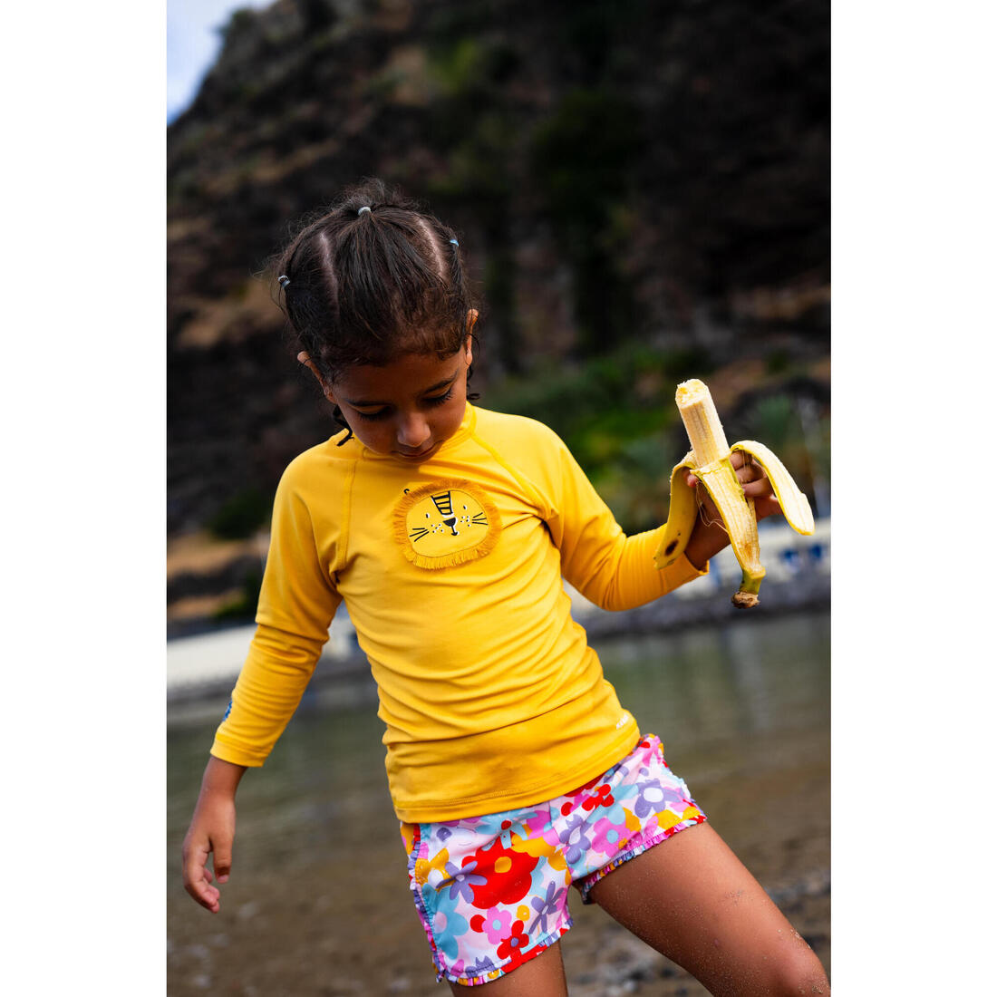 T-shirt anti uv bébé manches longues imprimé savane