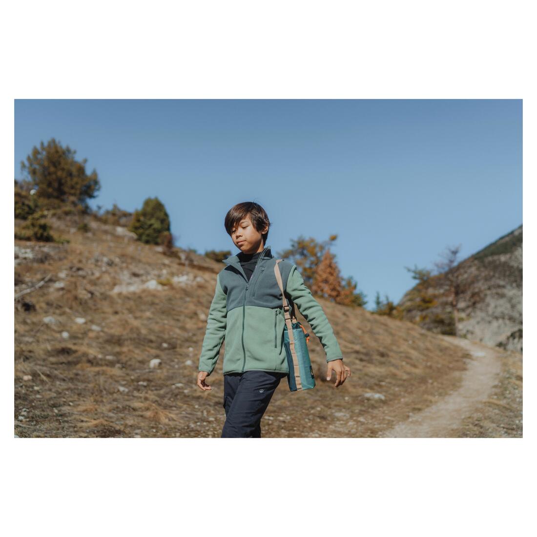 Veste polaire de randonnée enfant 7-15 ans, MH500 bleu et