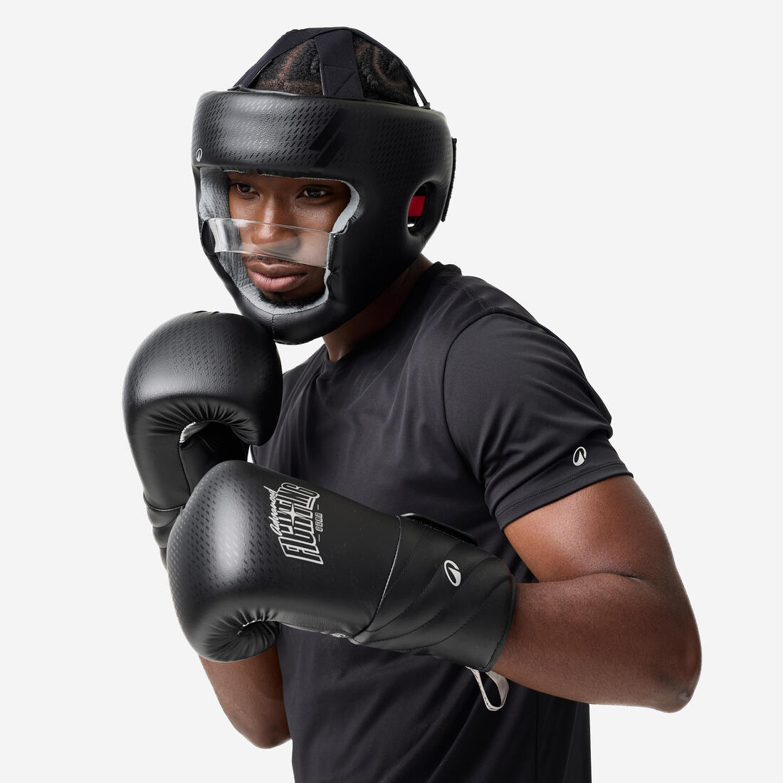Casque de boxe adulte avec barre de protection nasale