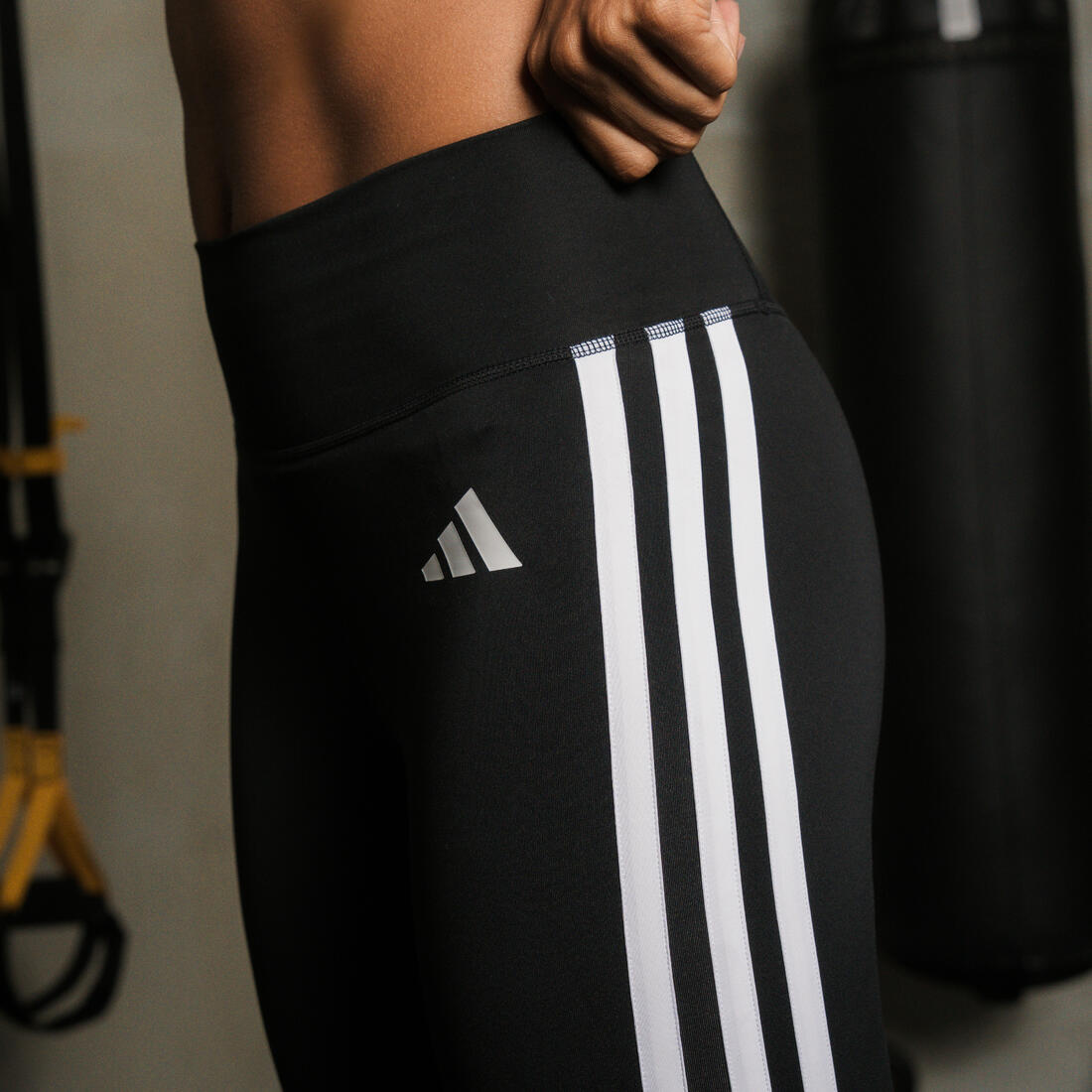 Legging fitness femme, noir