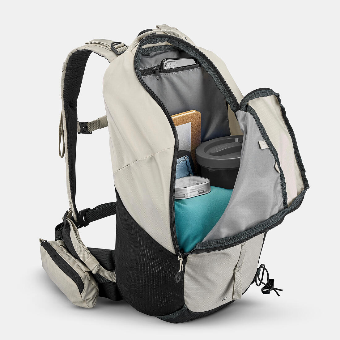 Sac à dos de randonnée montagne 20L, MH100 noir