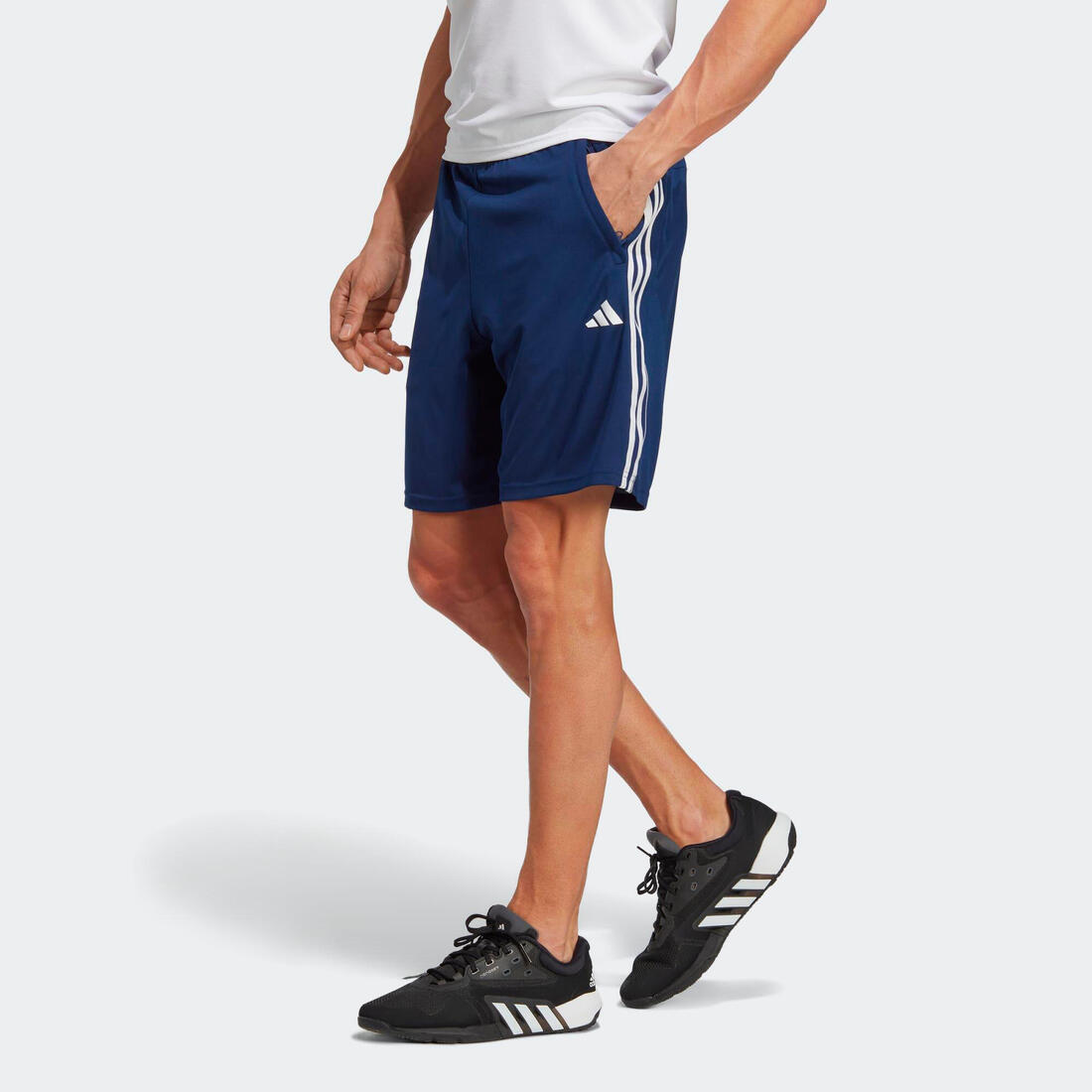 Short de fitness homme, bleu