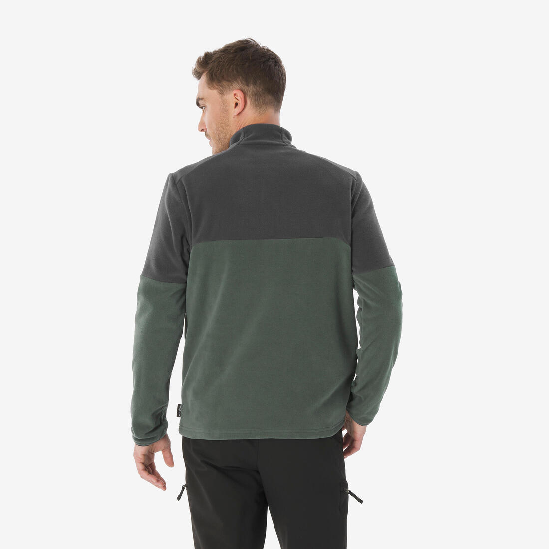 Polaire de randonnée montagne homme, MH500 demi zip