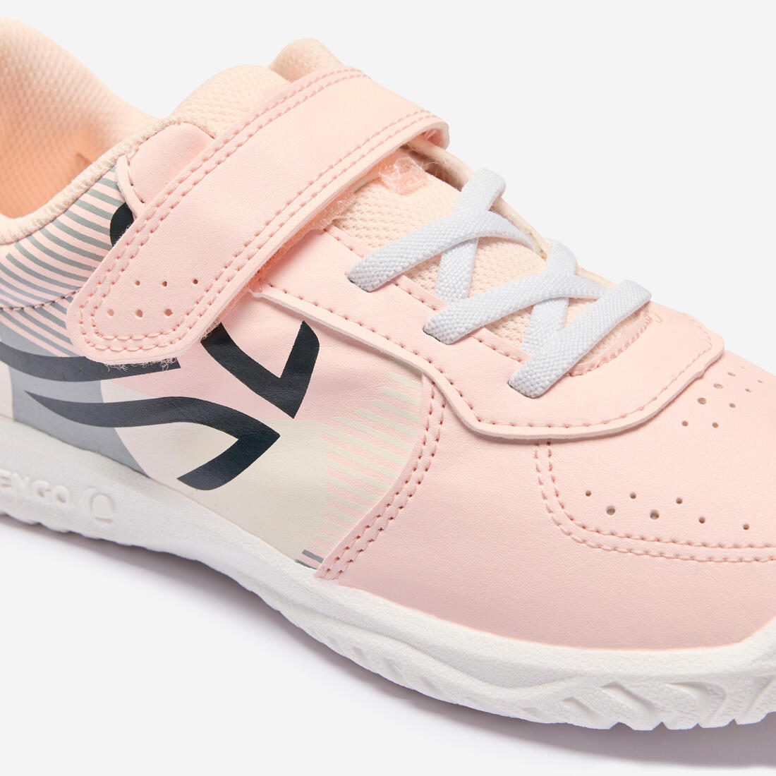 Chaussures de sport à scratch résistantes enfant,  TS130 rose et