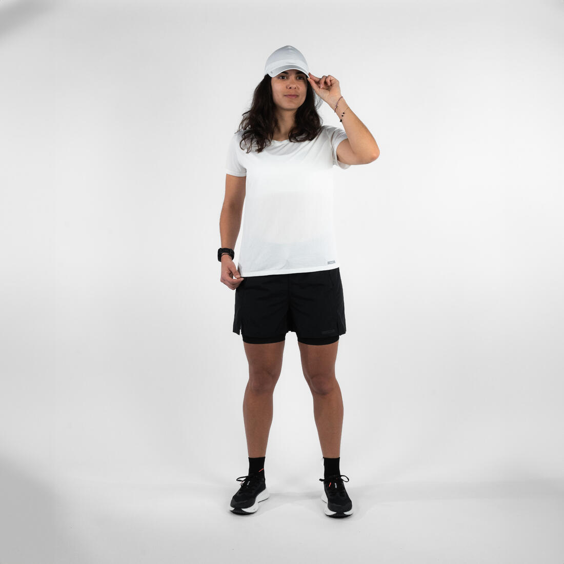 Casquette running Homme Femme - KIPRUN Ajustable blanc