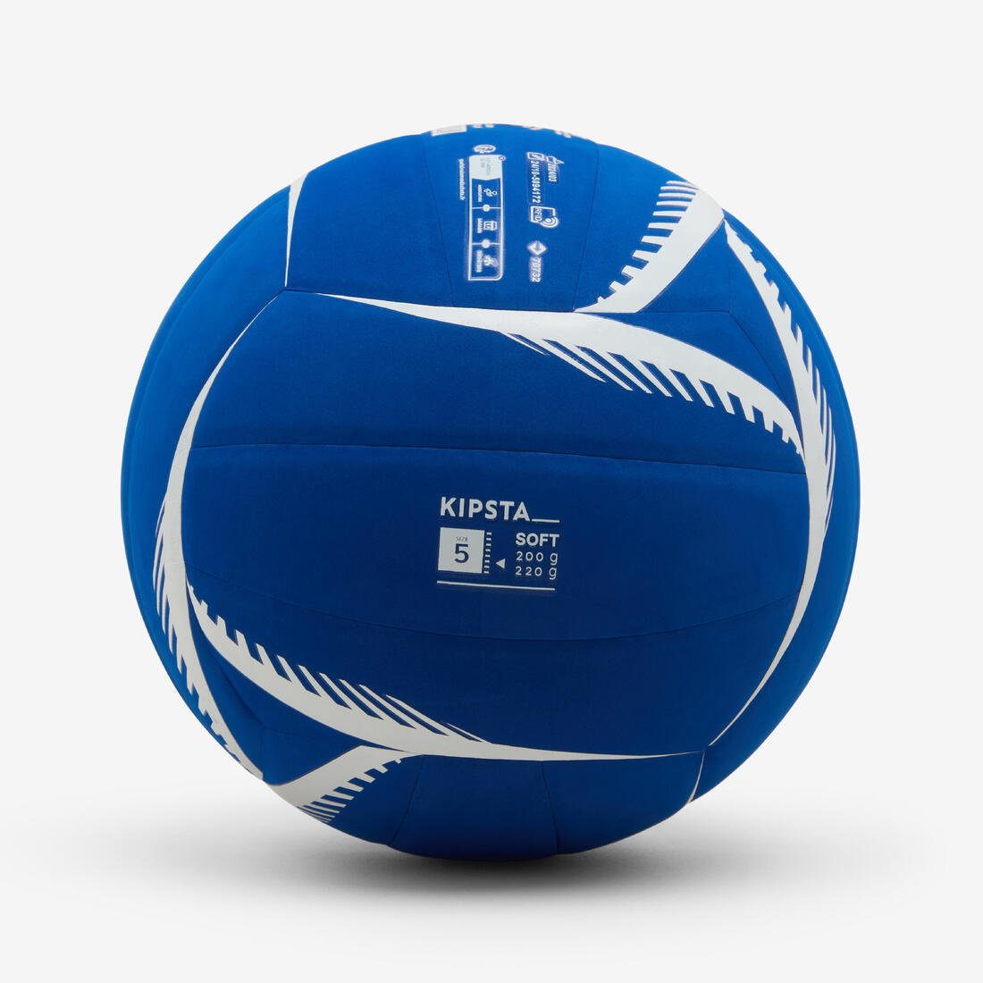 Ballon de volley-ball - vb500 soft 200/220g bleu et blanc