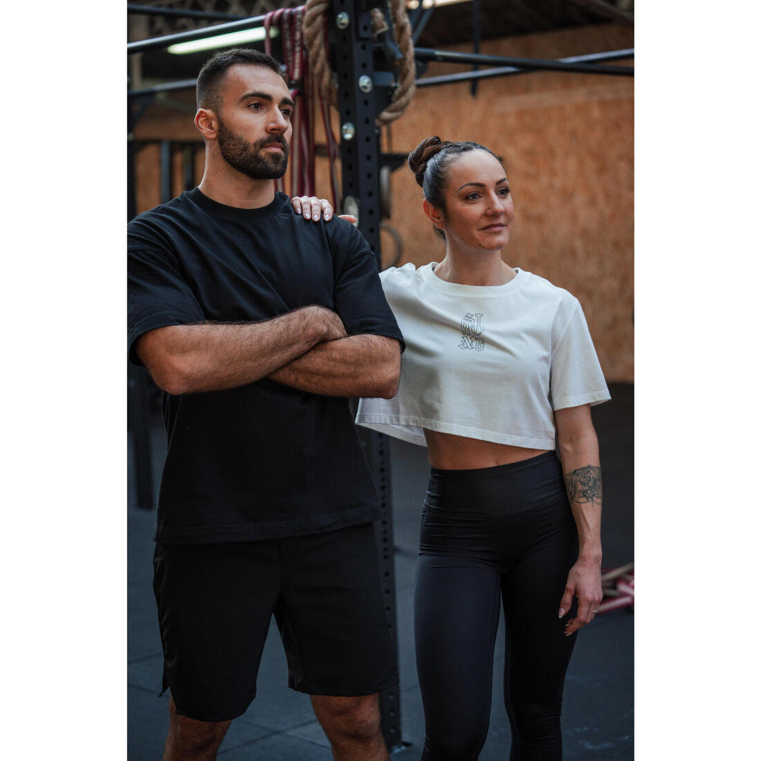 Crop top de musculation coupe ample femme