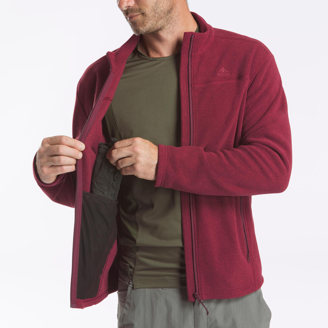 Polaire de randonnée montagne homme, MH100full zip