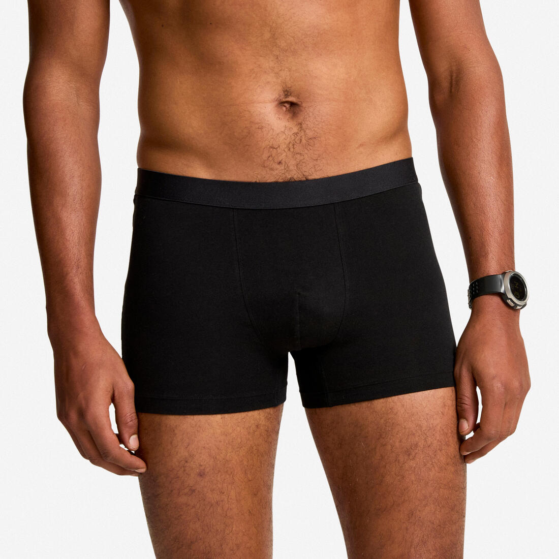 Lot de 2 boxers courts coton Homme, noir