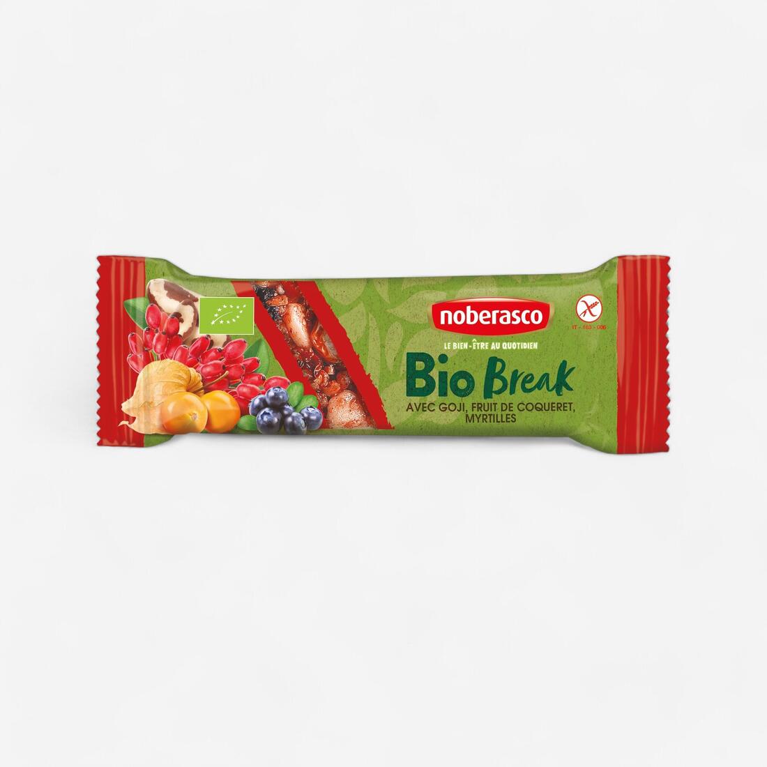Barres de Fruits.  Goji, fruits de Coqueret et Myrtilles, Bio et sans gluten