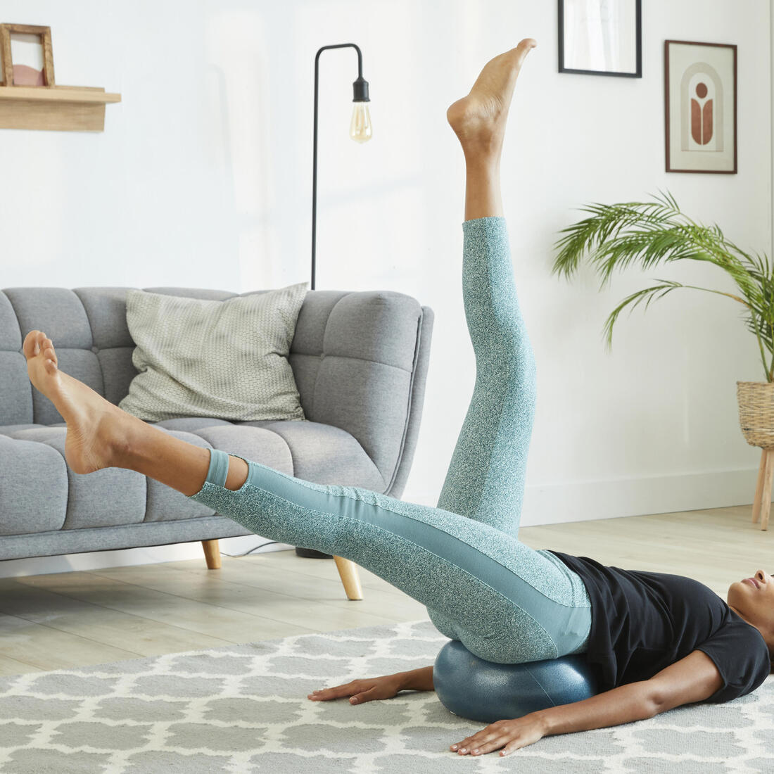 Soft ball de Pilates diamètre 240 mm, bleu