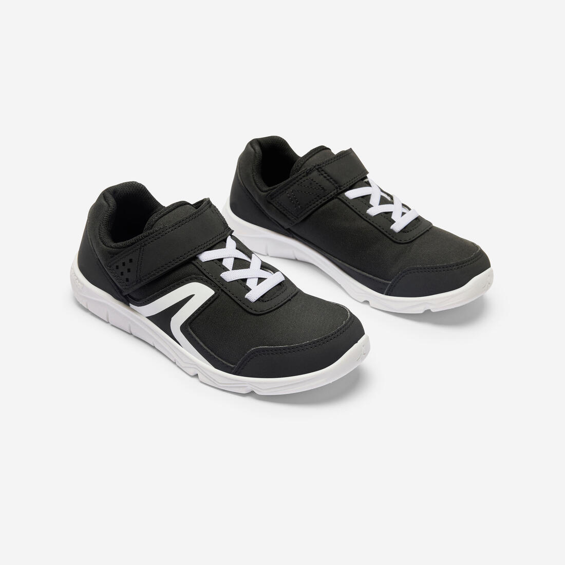 Chaussures de sport à scratch enfant, PW 100 noir