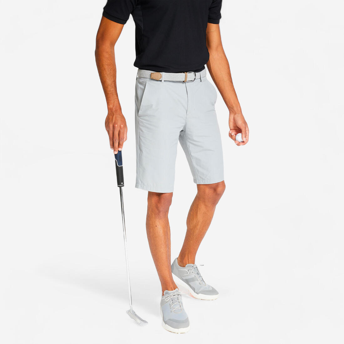 Short de golf homme WW500 gris – gris acier