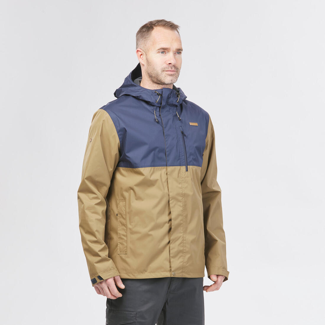 Veste imperméable de randonnée - nh500 imper - homme – bleu fonce