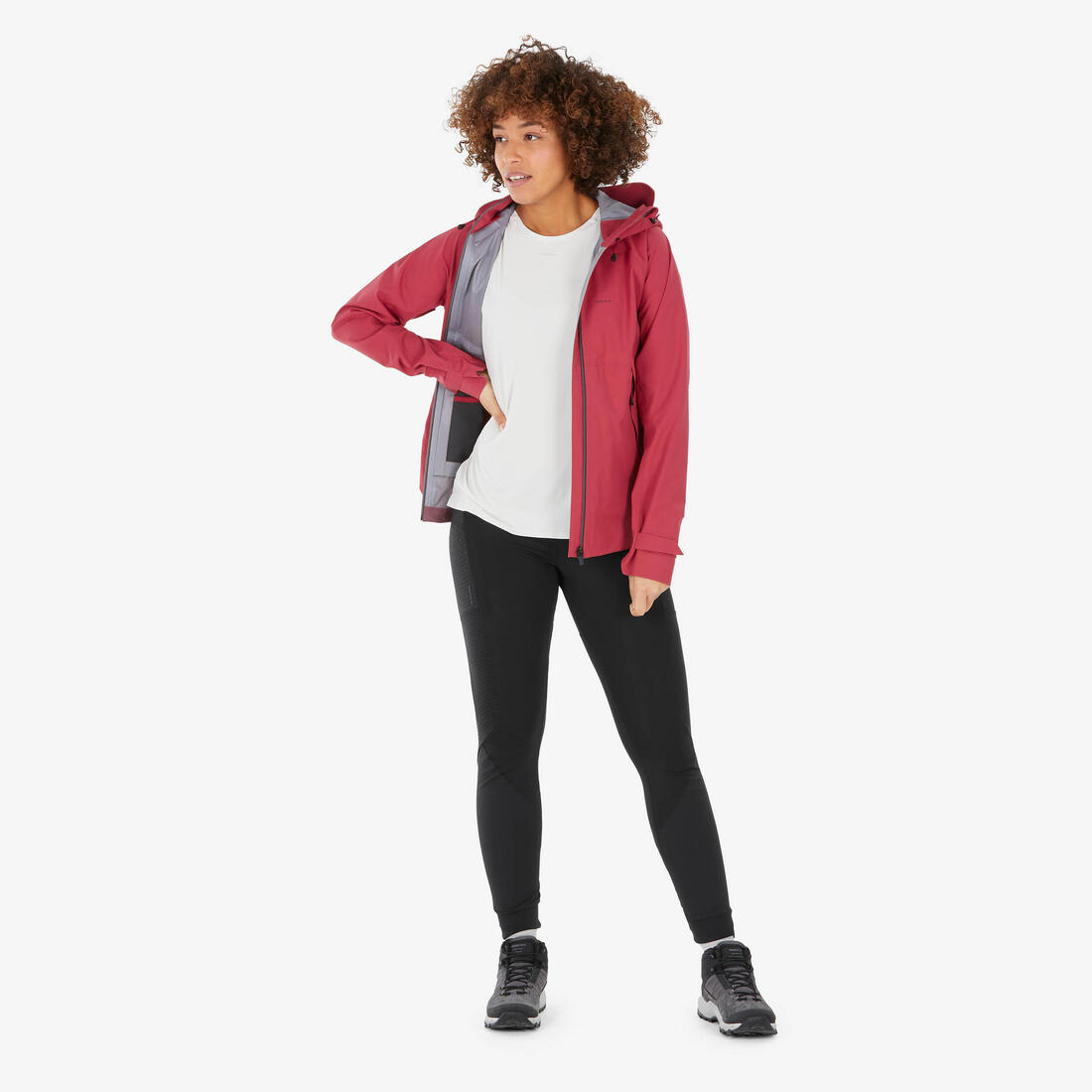 Veste de randonnée imperméable femme, MH500
