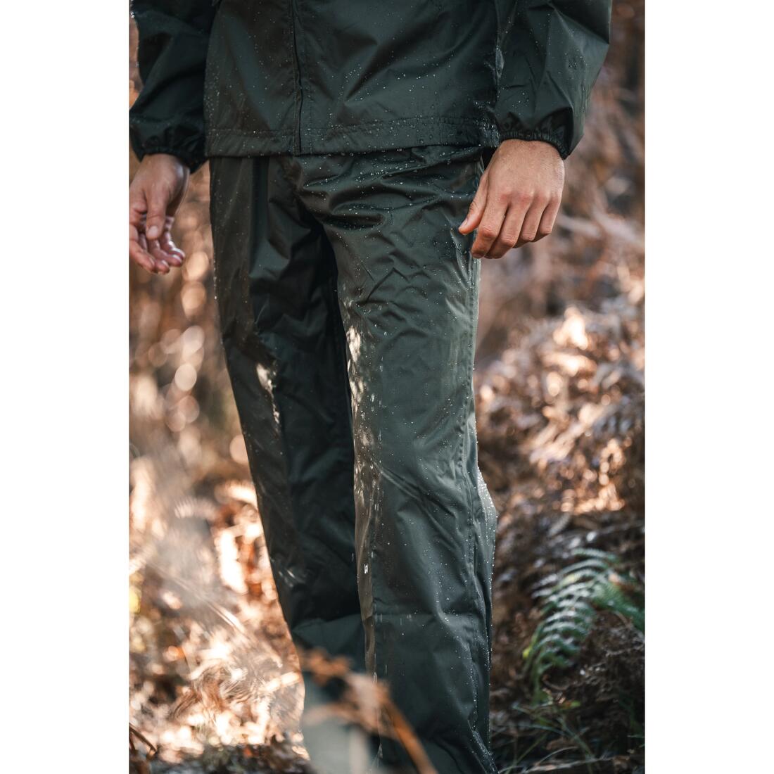 SURPANTALON CHASSE LEGER ET IMPERMÉABLE VERT 100