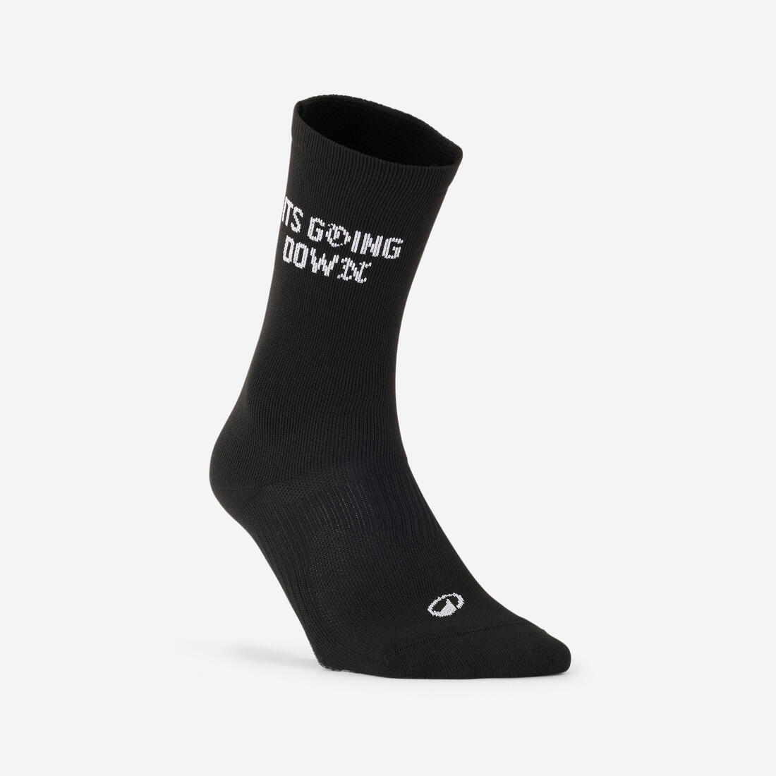 Chaussettes de fitness mi-mollet x5, noir imprimé