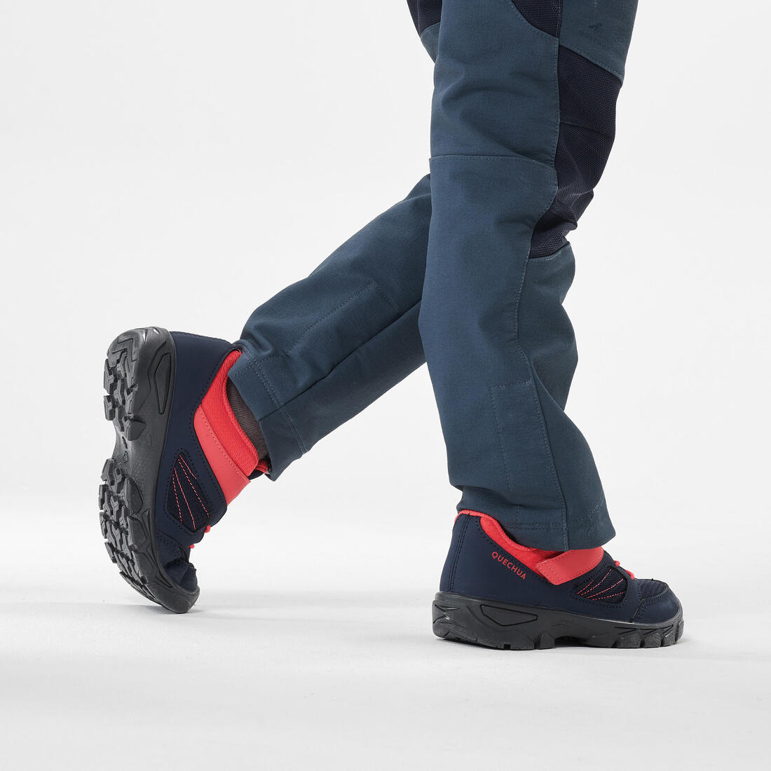 Chaussures de randonnée à scratch 24 au 34 enfant, NH100 rose