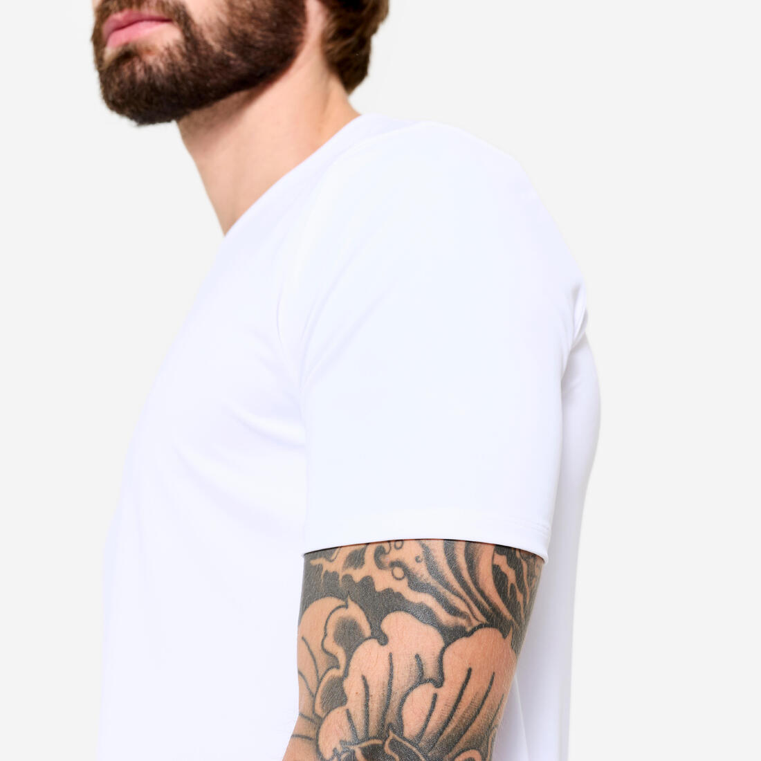 T-shirt de fitness stretch homme, blanc