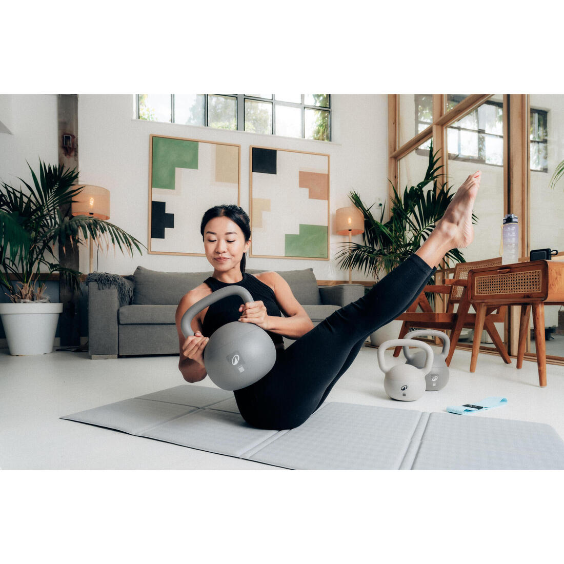 Home kettlebell souple 6 KG avec poignée large
