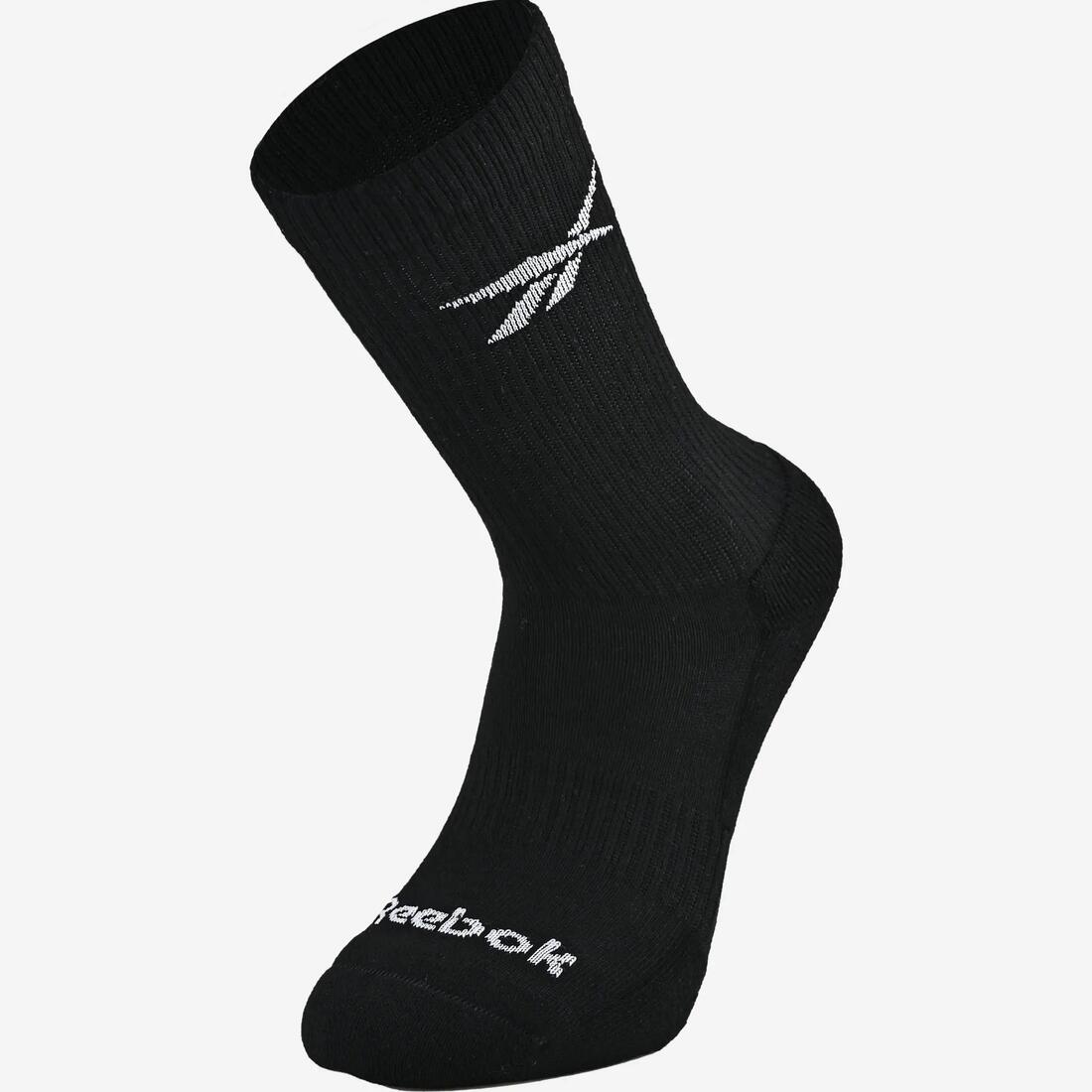 Chaussettes de fitness hautes adultes, noir, lot de 5 paires