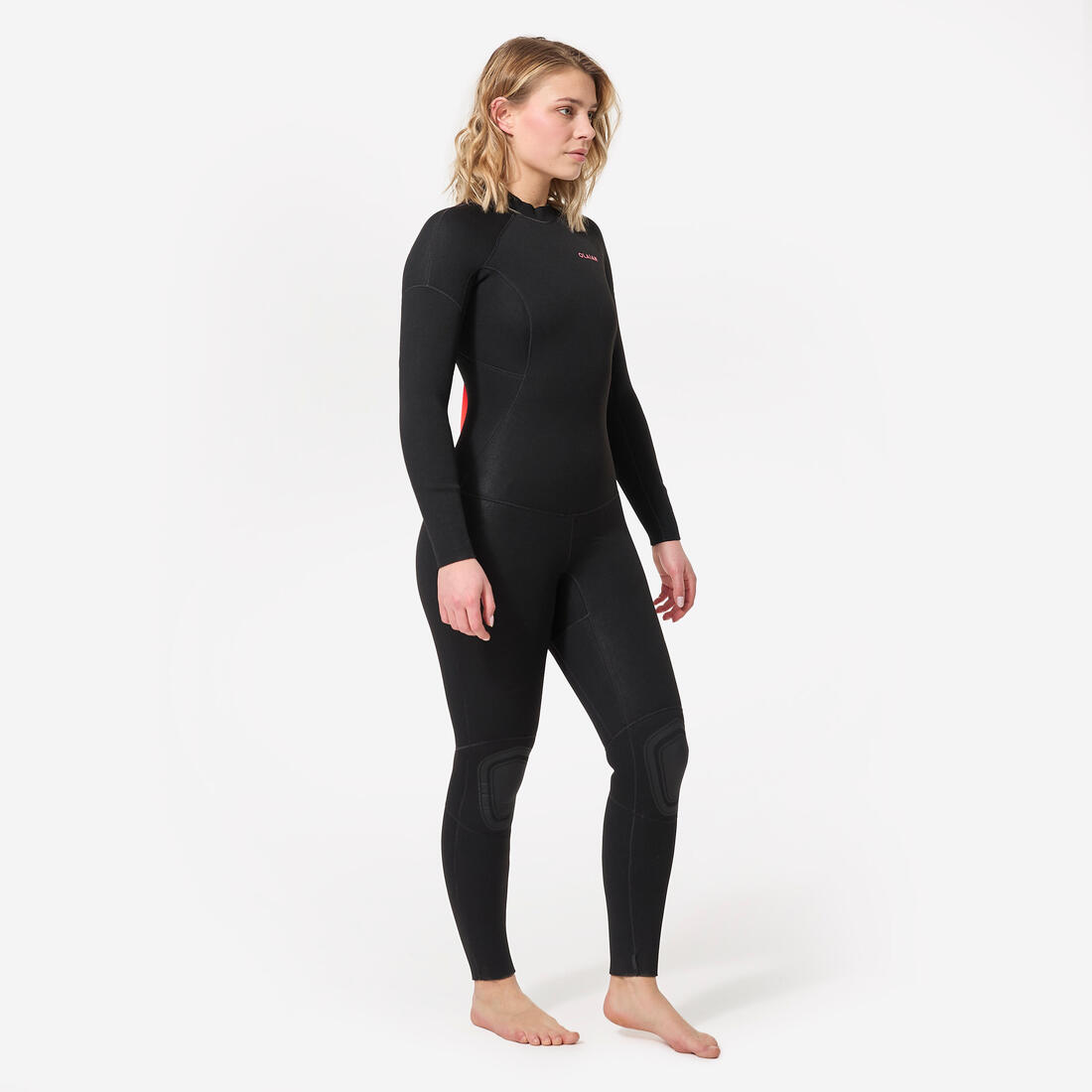 Combinaison SURF 100 Néoprène 4/3 mm femme noir back zip