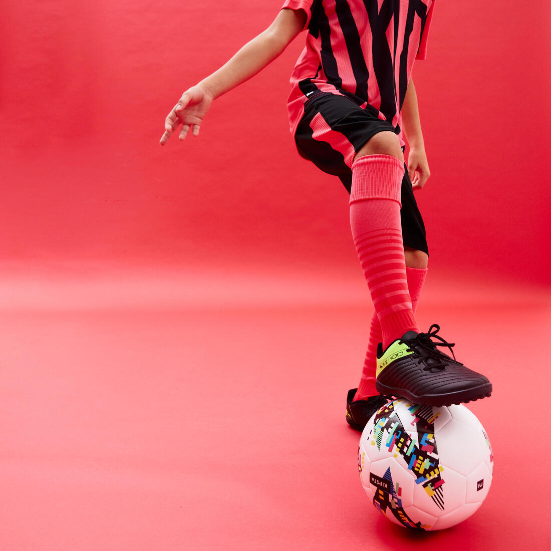 Chaussettes de football rayée enfant viralto club jr marine