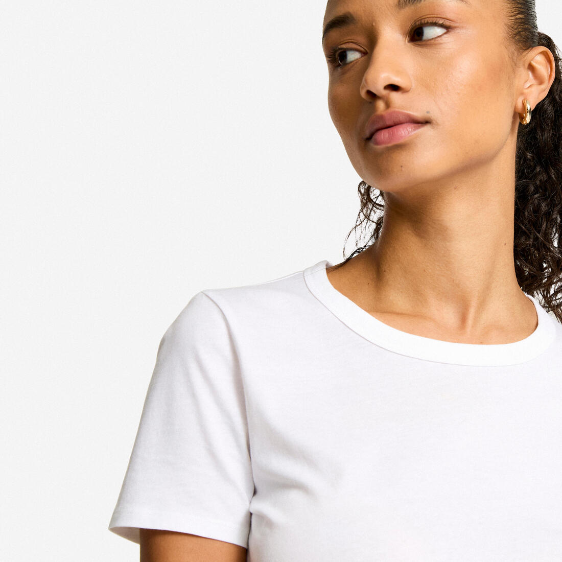 T-shirt Fitness Femme - 100 Blanc glacier