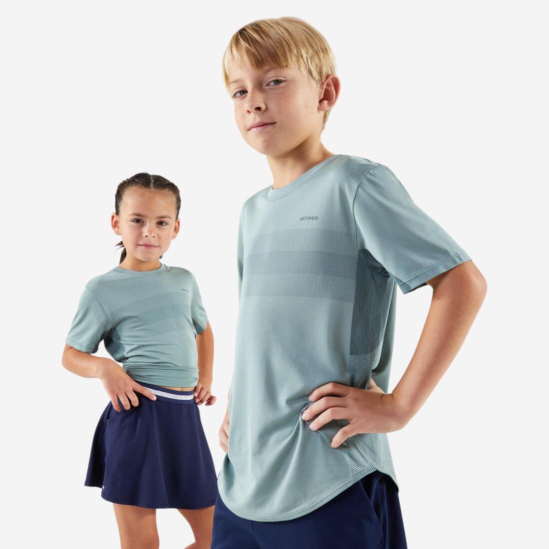 T-shirt de tennis Junior - T-shirt Light bleu foncé