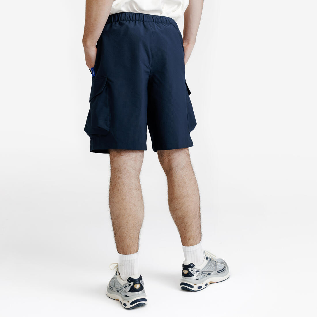 Short Seerucker unisexe, Lifetech, Bleu asphalte