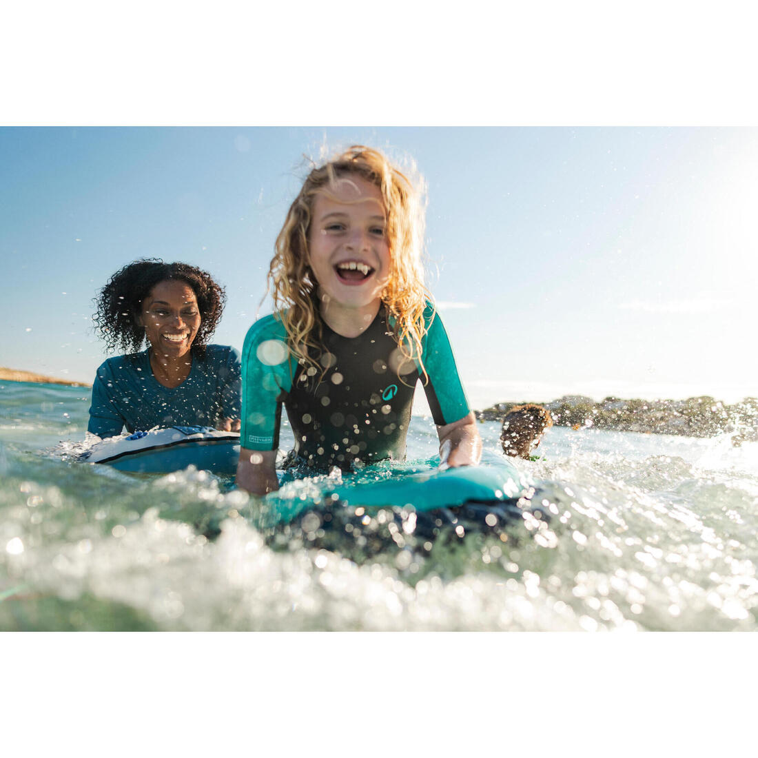 Combinaison shorty surf caoutchouc naturel Yulex 1,5mm enfant, 100
