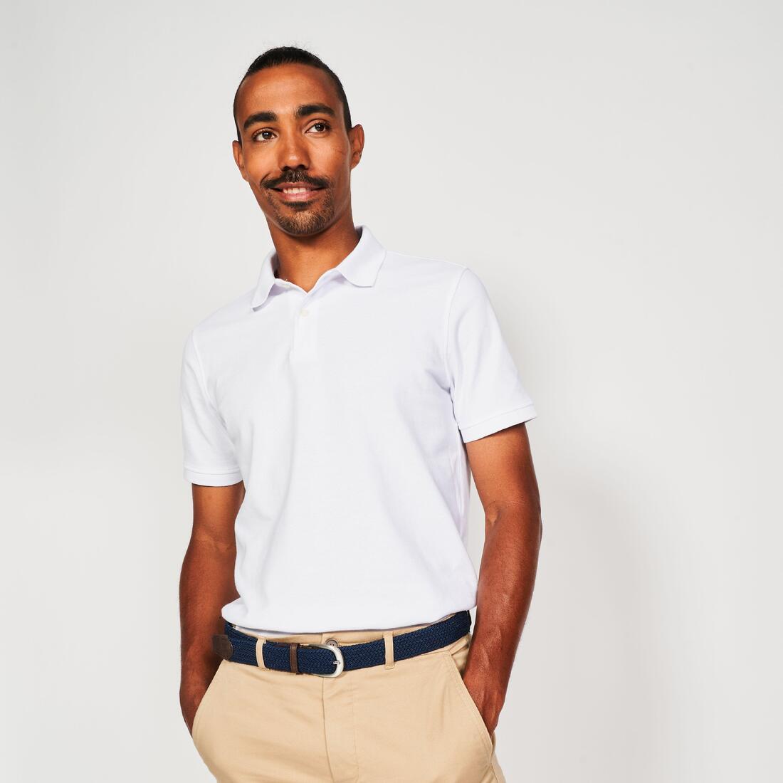 Polo de golf en coton polyester manches courtes homme, MW500