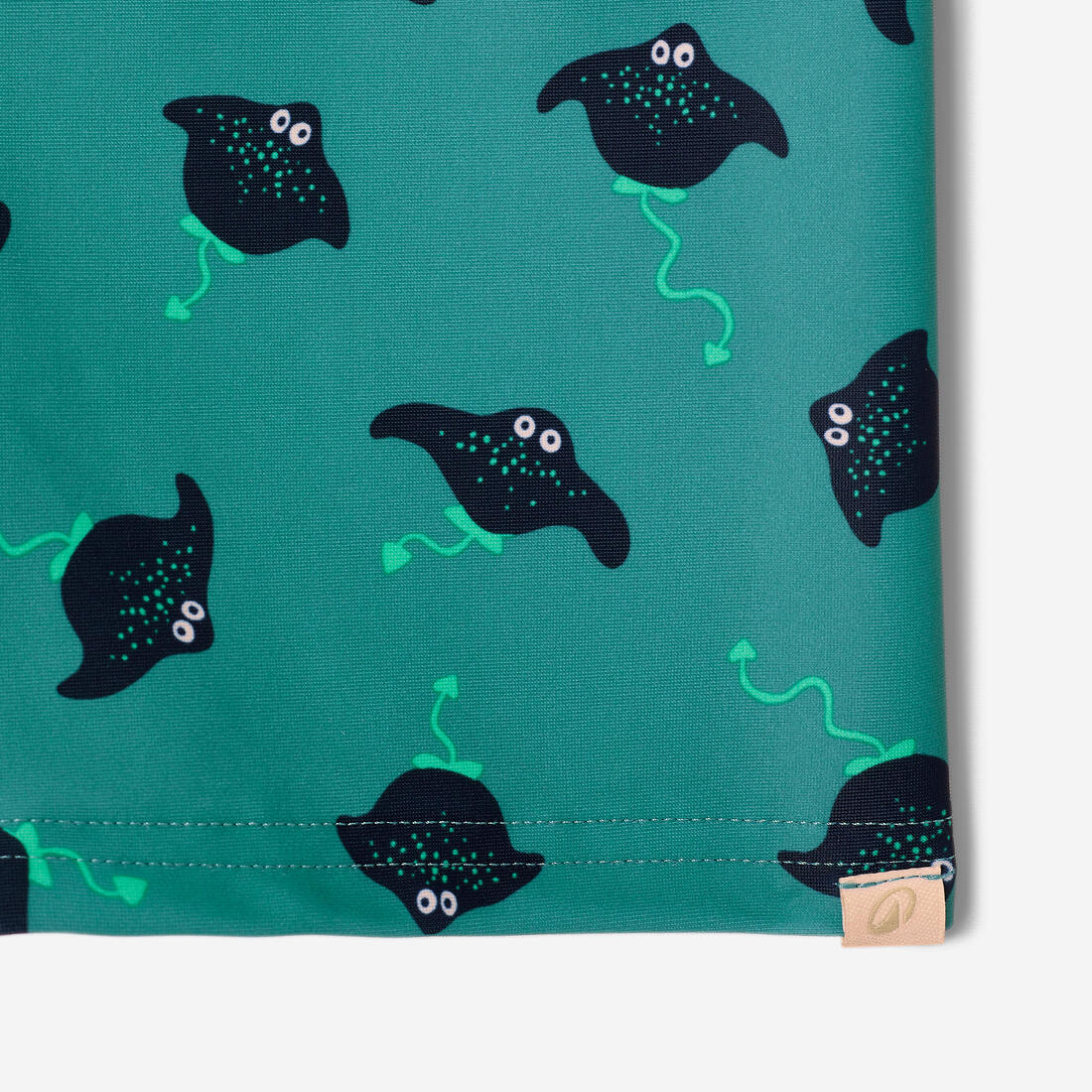 Boxer de bain bébé / enfant bleu imprimé crabes
