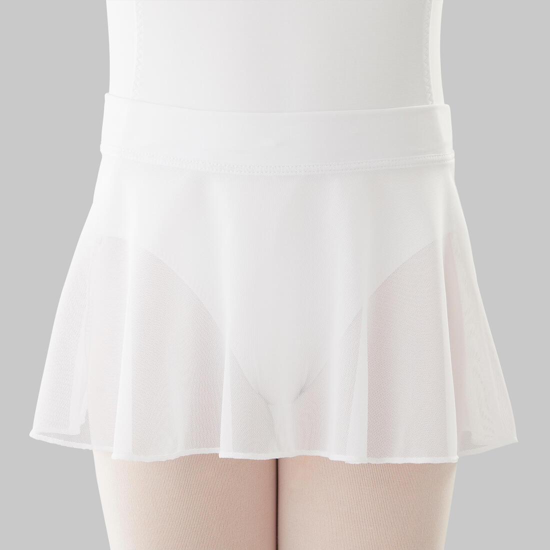 Jupette danse classique en voile fille – blanc ultra