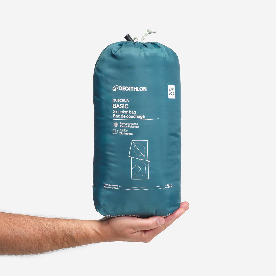 Sac de couchage de camping 20°C, Basic