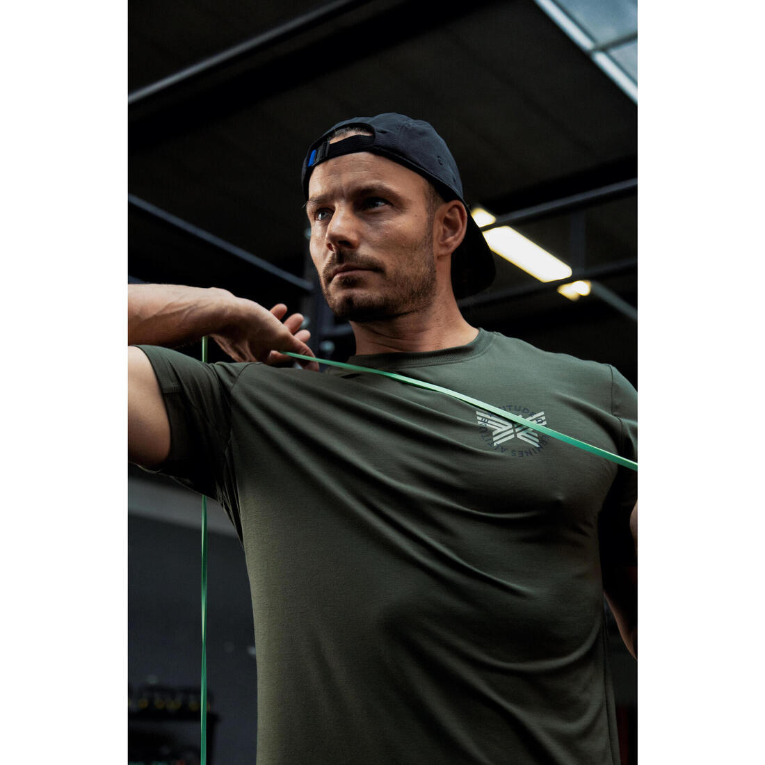 T-shirt de sport léger et extensible homme, noir et