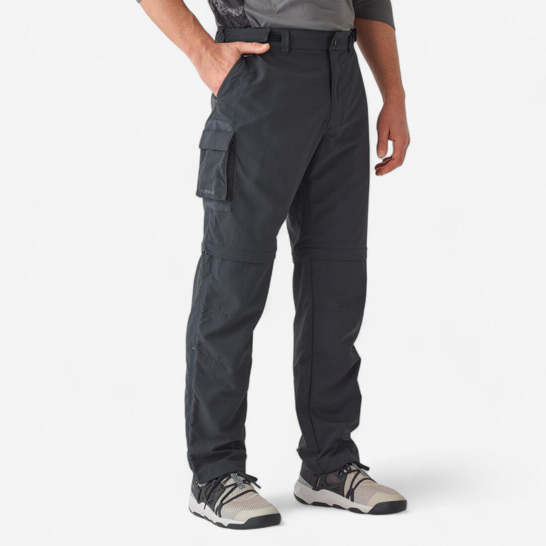 Pantalon de pêche convertible UPF50+ Homme - FT 500 ANTI-UV gris