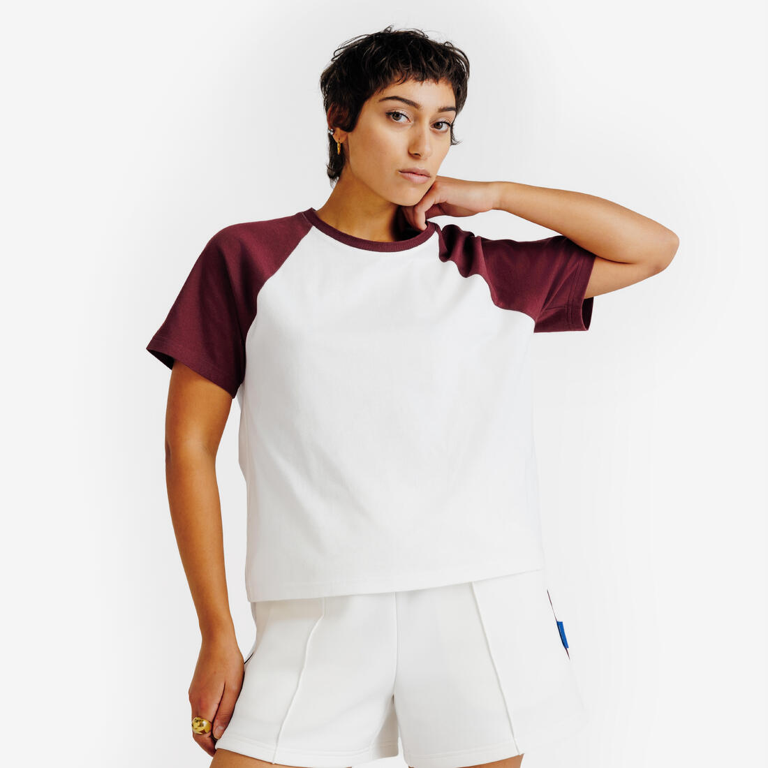 Tee-shirt femme, Heritage, blanc et