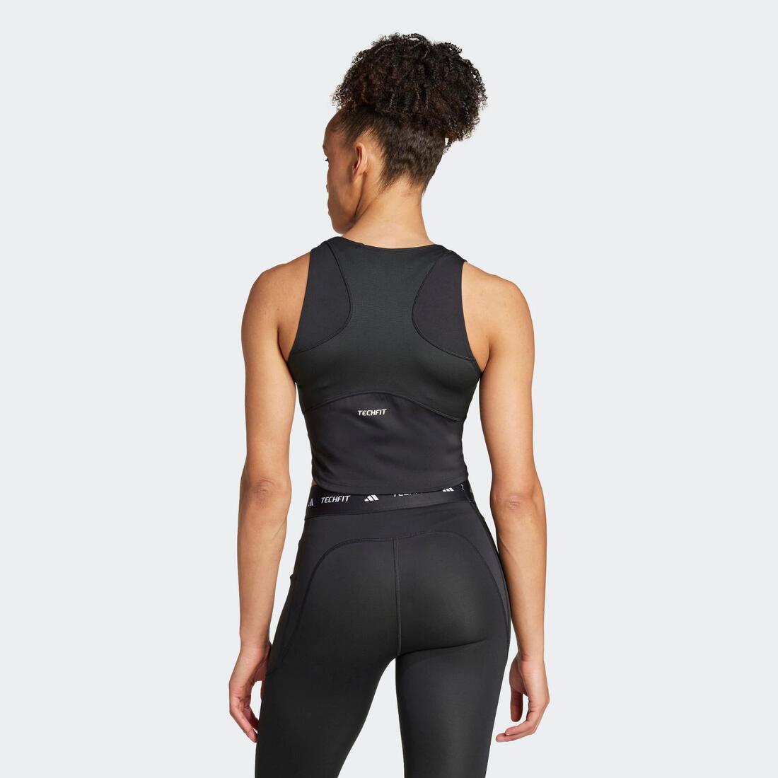 Débardeur de fitness femme, noir
