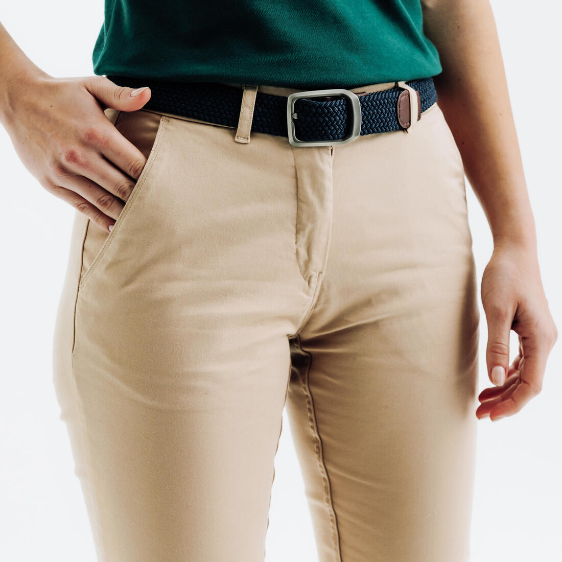 Pantalon chino de golf coton femme, MW500