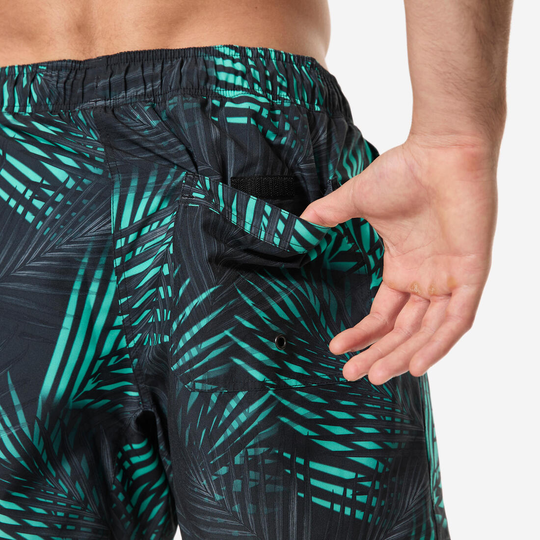 Boardshort surf short de bain court 15" homme, 100 Palmito