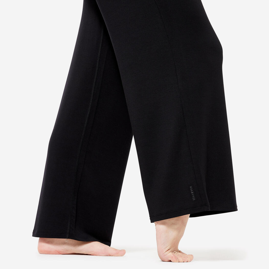 Pantalon de danse moderne fluide et large femme, noir