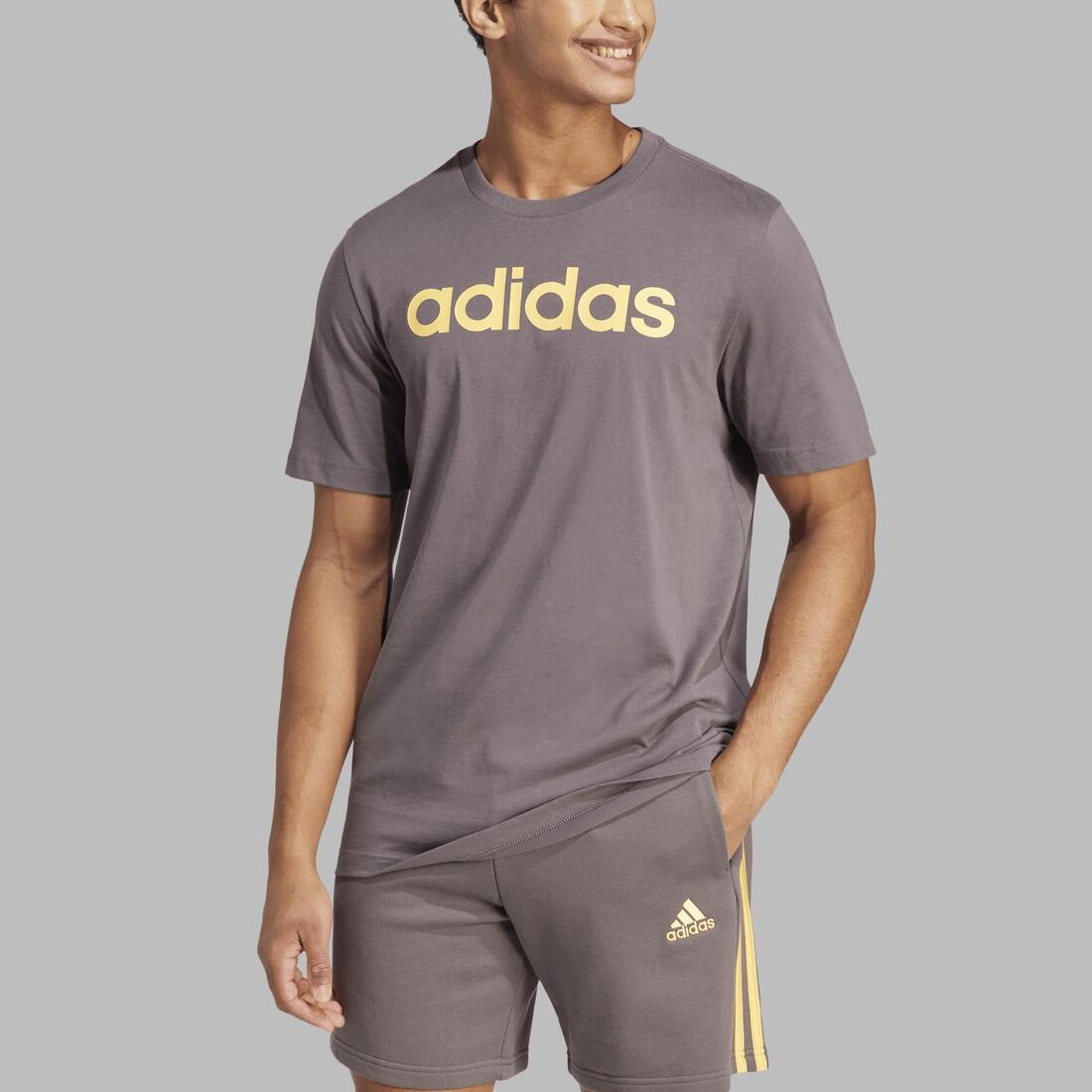 T-SHIRT DE FITNESS SOFT TRAINING ADIDAS HOMME GRIS
