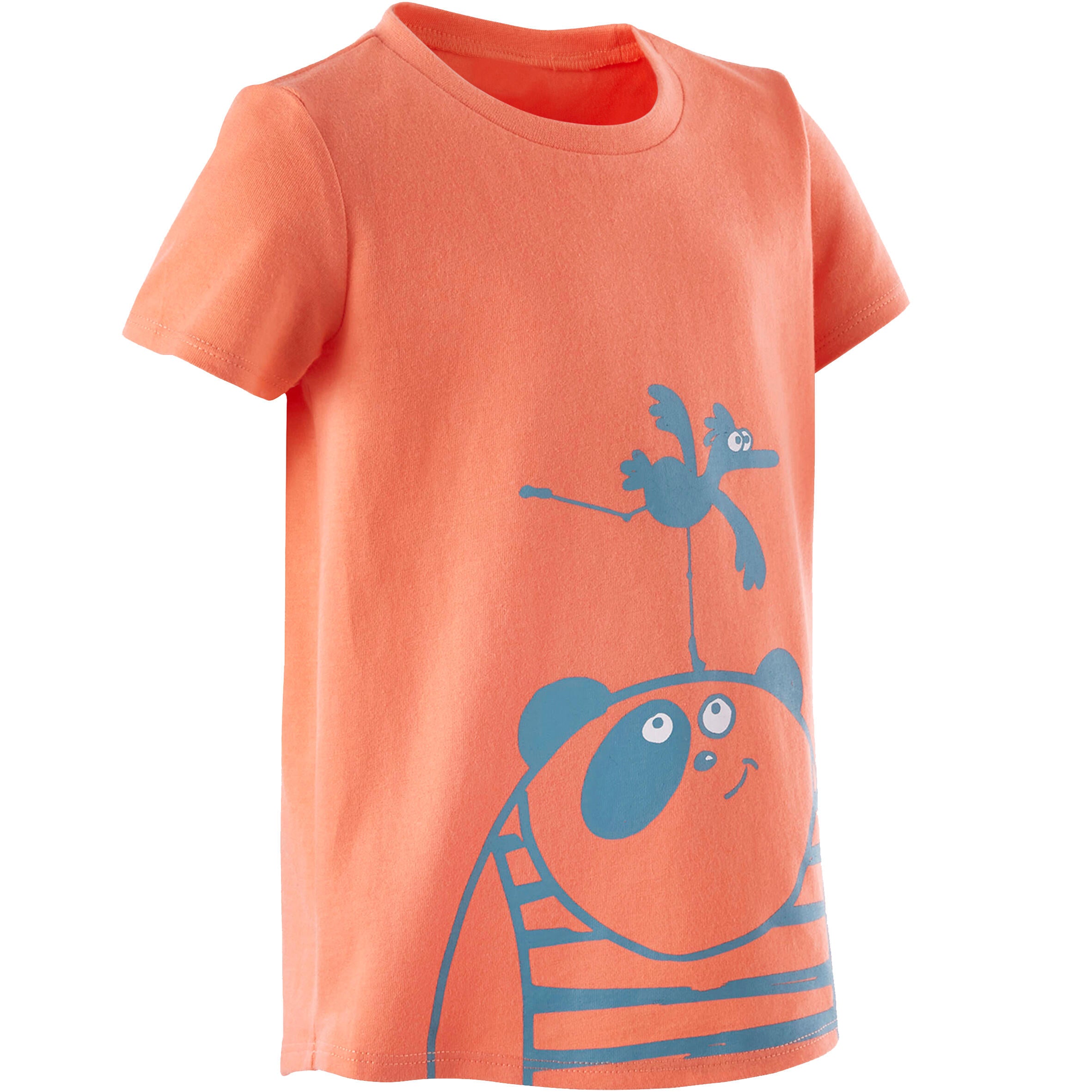 T-shirt multisport coton enfant mixte – rose corail