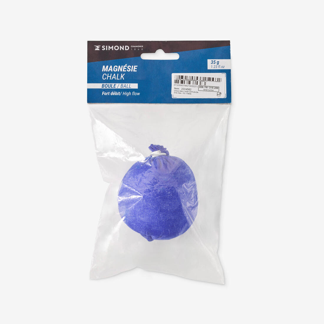 BOULE MAGNÉSIE D'ESCALADE  FORT DÉBIT