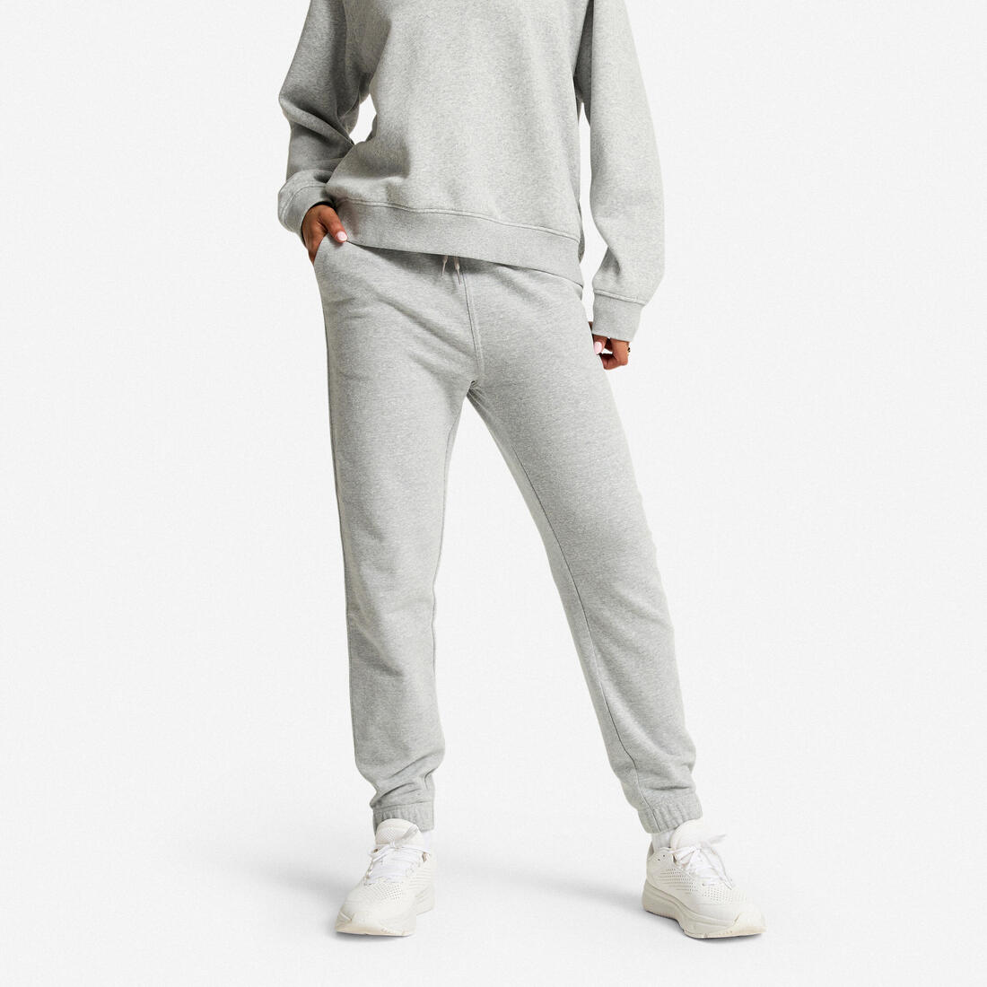 Pantalon de jogging droit en coton femme
