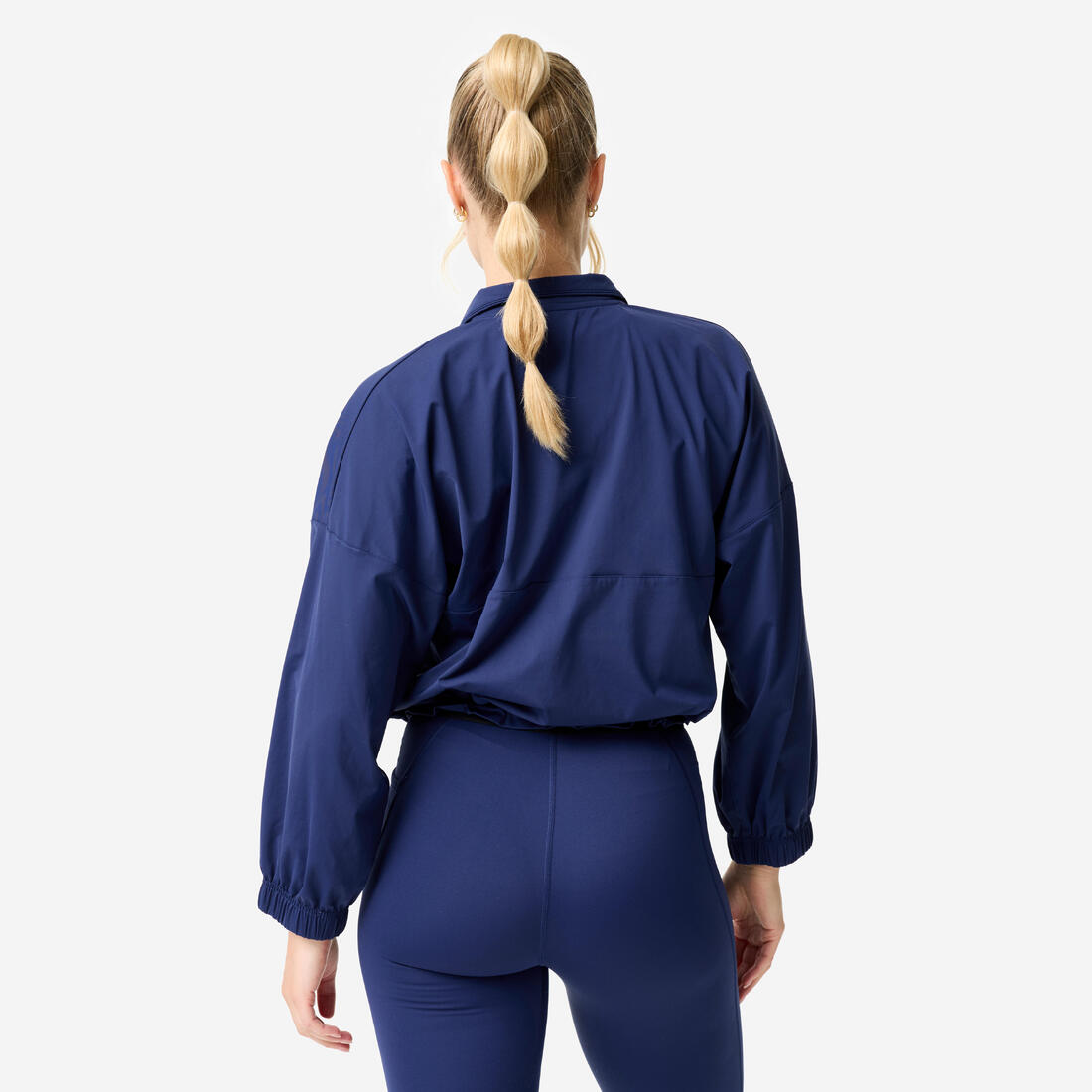 Sweat-shirt de sport léger sans capuche femme, bleu marine