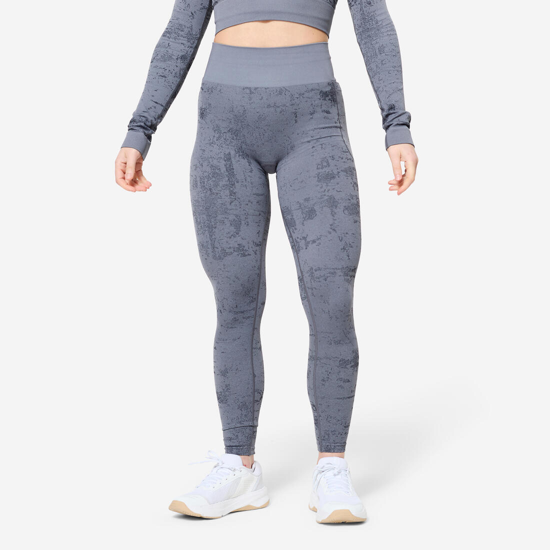 Legging seamless sans couture, gris