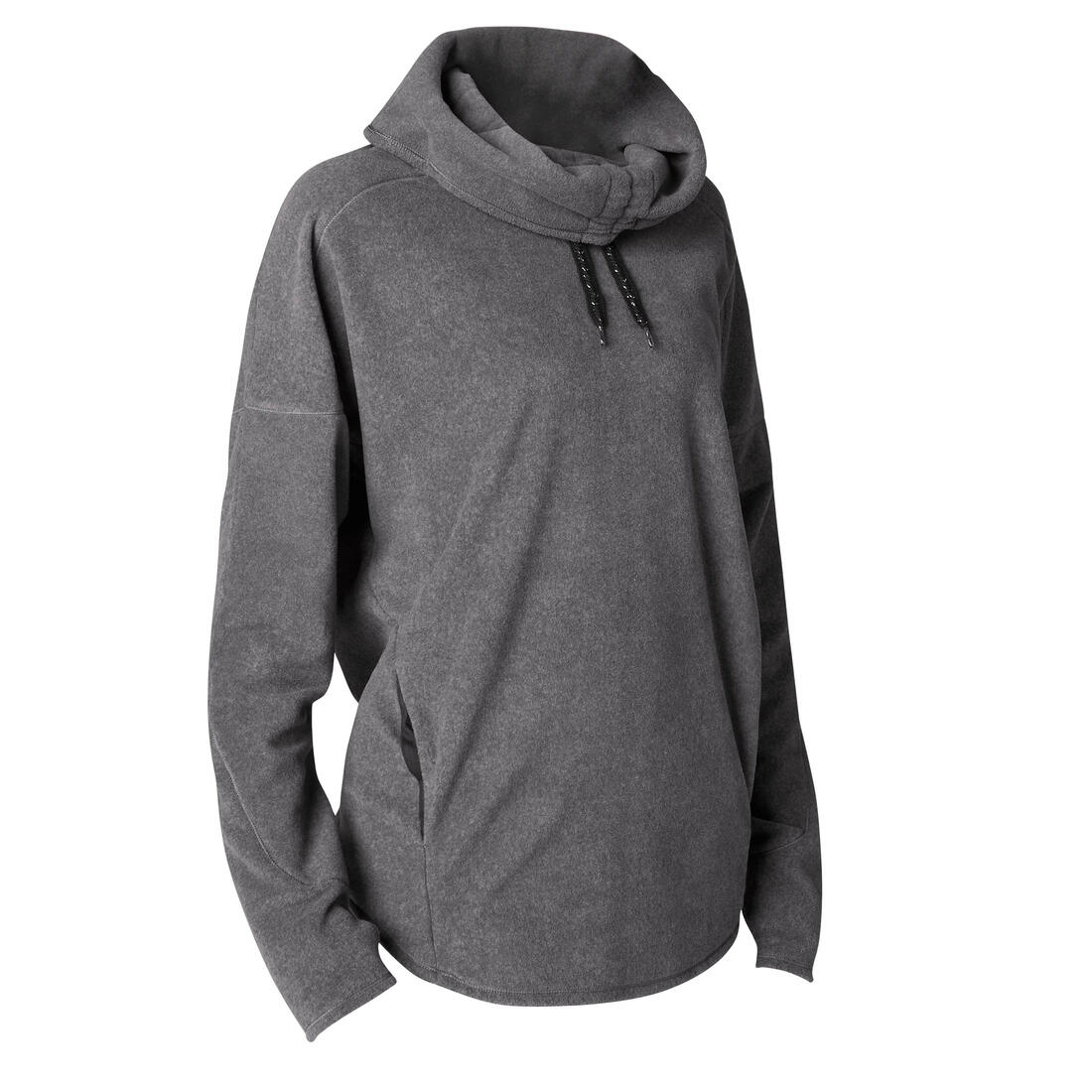 SWEAT POLAIRE RELAXATION YOGA FEMME BLEU MARINE CHINE – gris fonce